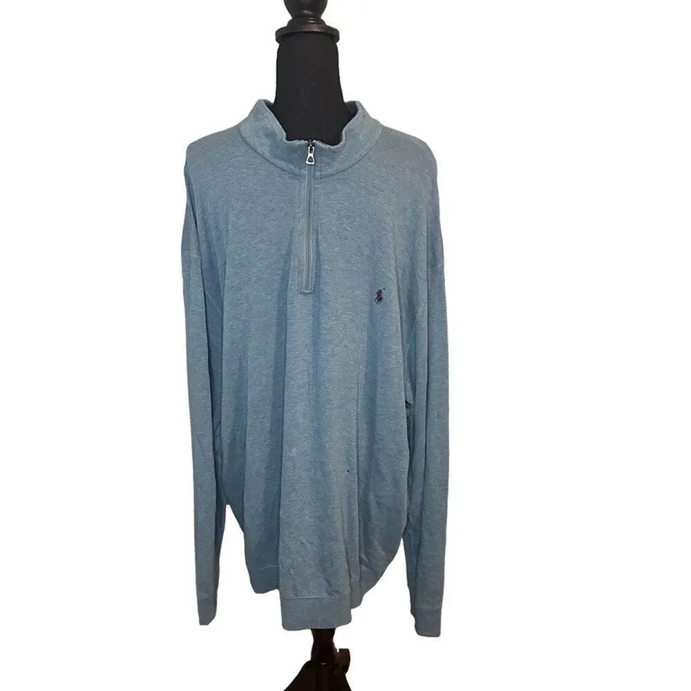 Polo Ralph Lauren Luxury Jersey Quarter-Zip Sweater 3LT – Classic Mockneck